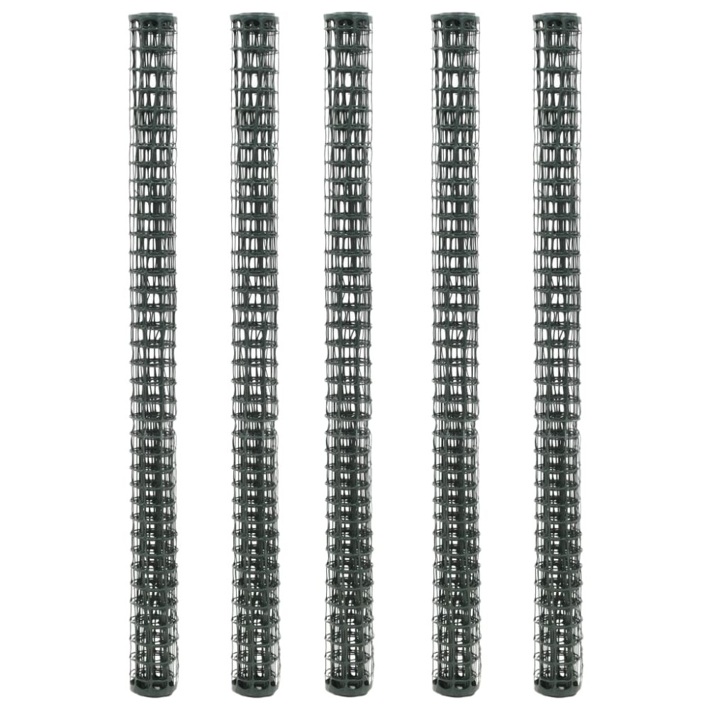 vidaXL Plase gard de grădină, 5 buc., verde, 1x1,2 m, HDPE