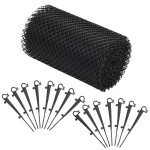 vidaXL Plasă de jgheab cu cleme, 4 buc., 1,08 ㎡, HDPE vidaXL Plasă de jgheab cu cleme, 4 buc., 1,08 ㎡, HDPE