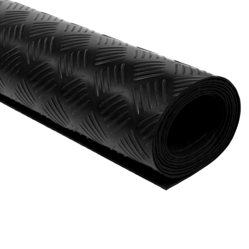 vidaXL Covor de cauciuc anti-alunecare, 1,5x2 m, 3 mm, pătrat striat