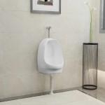 vidaXL Pisoar de perete cu supapă pentru spălare, alb, ceramică vidaXL Pisoar de perete cu supapă pentru spălare, alb, ceramică