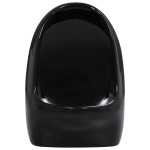 vidaXL Pisoar de perete cu supapă pentru spălare, negru, ceramică vidaXL Pisoar de perete cu supapă pentru spălare, negru, ceramică