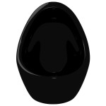 vidaXL Pisoar de perete cu supapă pentru spălare, negru, ceramică vidaXL Pisoar de perete cu supapă pentru spălare, negru, ceramică
