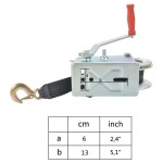 vidaXL Troliu manual cu bandă, 1587 kg vidaXL Troliu manual cu bandă, 1587 kg