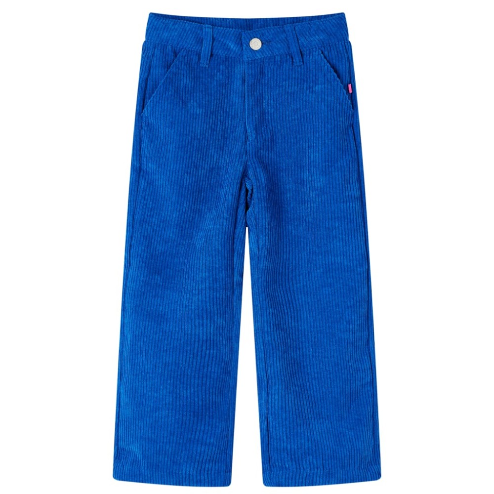 Pantaloni pentru copii, velur, albastru cobalt 92