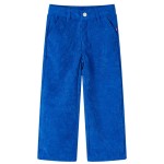 Pantaloni pentru copii, velur, albastru cobalt 140 Pantaloni pentru copii, velur, albastru cobalt 140