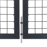 vidaXL Poartă de grădină cu stâlpi, antracit, 350 x 120 cm, oțel vidaXL Poartă de grădină cu stâlpi, antracit, 350 x 120 cm, oțel