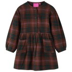 Rochie pentru copii cu mâneci lungi, coniac, 92