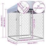 vidaXL Padoc pentru câini de exterior, cu acoperiș, 100 x 100 x 125 cm vidaXL Padoc pentru câini de exterior, cu acoperiș, 100 x 100 x 125 cm