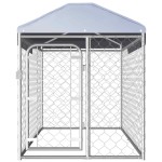 vidaXL Padoc pentru câini de exterior cu acoperiș, 200 x 100 x 125 cm vidaXL Padoc pentru câini de exterior cu acoperiș, 200 x 100 x 125 cm