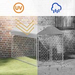 vidaXL Padoc pentru câini de exterior cu acoperiș, 200 x 100 x 125 cm vidaXL Padoc pentru câini de exterior cu acoperiș, 200 x 100 x 125 cm