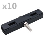 vidaXL Conector în formă de U grilaj grădină, 10 seturi, antracit vidaXL Conector în formă de U grilaj grădină, 10 seturi, antracit