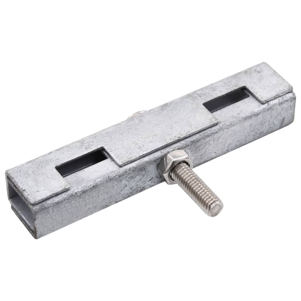 vidaXL Conector în formă de U grilaj grădină, 10 seturi, argintiu