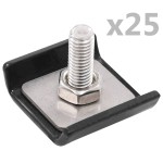 vidaXL Conector grilaj din plasă, antracit, 25 seturi vidaXL Conector grilaj din plasă, antracit, 25 seturi