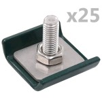 vidaXL Conector grilaj din plasă, verde, 25 seturi vidaXL Conector grilaj din plasă, verde, 25 seturi