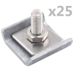 vidaXL Conector grilaj din plasă, argintiu, 25 seturi vidaXL Conector grilaj din plasă, argintiu, 25 seturi