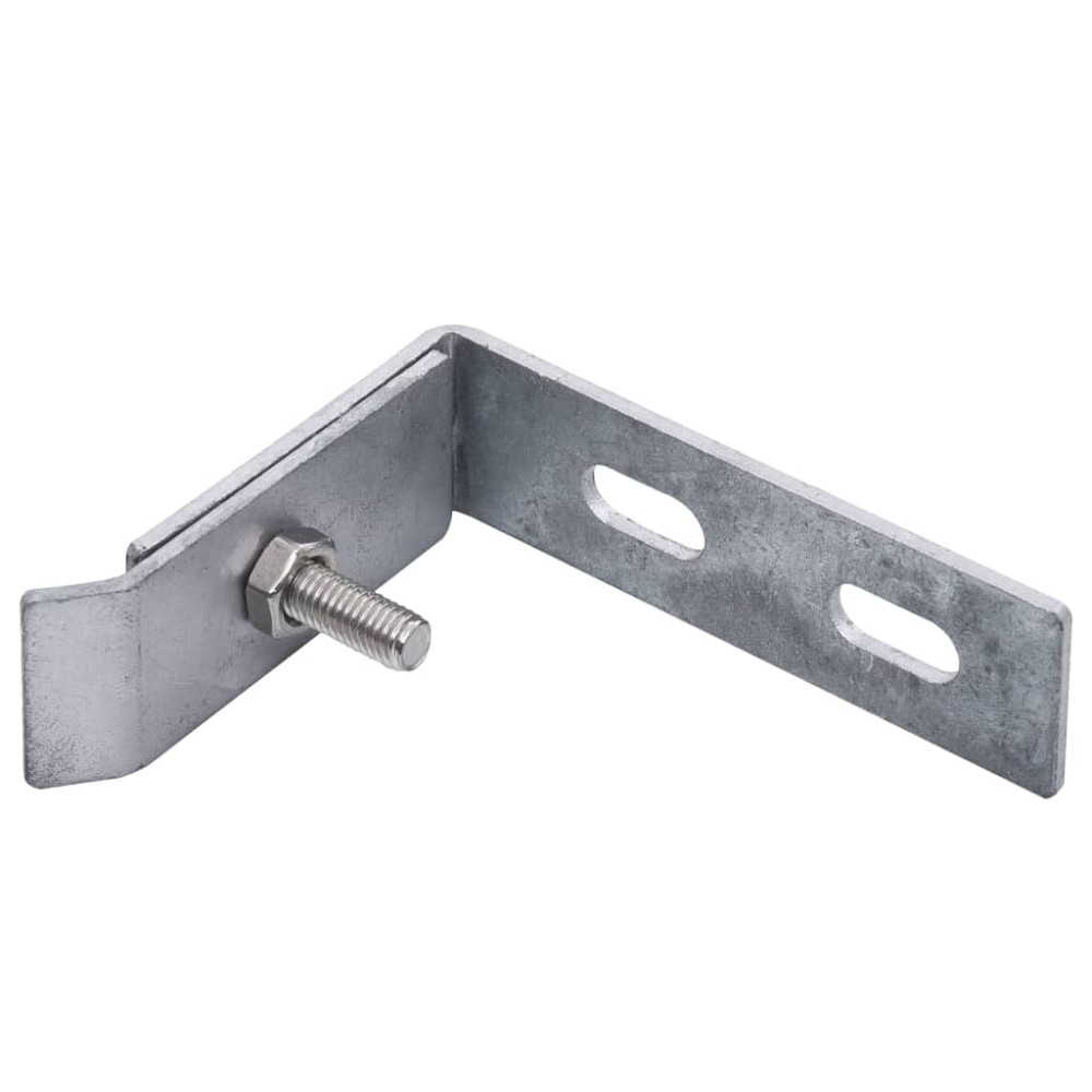 vidaXL Conector de colț de perete, 10 seturi, argintiu