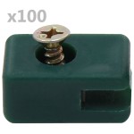 vidaXL Suport de sârmă gard de grădină cu șurub, verde, 100 seturi vidaXL Suport de sârmă gard de grădină cu șurub, verde, 100 seturi