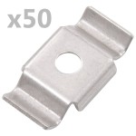vidaXL Cleme de gard tip fluture, 50 buc., oțel inoxidabil vidaXL Cleme de gard tip fluture, 50 buc., oțel inoxidabil