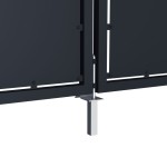vidaXL Poartă de grădină, antracit, 300 x 125 cm, oțel