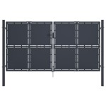 vidaXL Poartă de grădină, antracit, 300 x 150 cm, oțel vidaXL Poartă de grădină, antracit, 300 x 150 cm, oțel