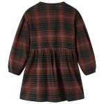 Rochie pentru copii cu mâneci lungi, coniac, 140 Rochie pentru copii cu mâneci lungi, coniac, 140