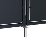 vidaXL Poartă de grădină, antracit, 400 x 175 cm, oțel