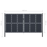 vidaXL Poartă de grădină, antracit, 400 x 200 cm, oțel