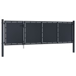 vidaXL Poartă de grădină, antracit, 350 x 100 cm, oțel vidaXL Poartă de grădină, antracit, 350 x 100 cm, oțel