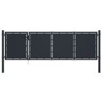 vidaXL Poartă de grădină, antracit, 350 x 100 cm, oțel vidaXL Poartă de grădină, antracit, 350 x 100 cm, oțel