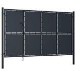 vidaXL Poartă de grădină, antracit, 350 x 150 cm, oțel vidaXL Poartă de grădină, antracit, 350 x 150 cm, oțel