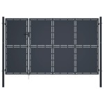 vidaXL Poartă de grădină, antracit, 350 x 150 cm, oțel vidaXL Poartă de grădină, antracit, 350 x 150 cm, oțel