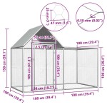 vidaXL Coteț pentru păsări, 2 x 1 x 1,5 m, oțel galvanizat vidaXL Coteț pentru păsări, 2 x 1 x 1,5 m, oțel galvanizat