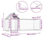 vidaXL Coteț pentru păsări, 3 x 1 x 1,5 m, oțel galvanizat vidaXL Coteț pentru păsări, 3 x 1 x 1,5 m, oțel galvanizat