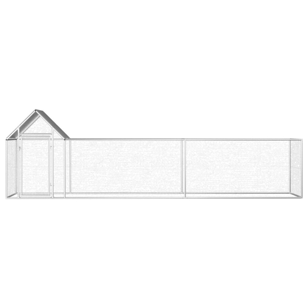 vidaXL Coteț pentru păsări, 5 x 1 x 1,5 m, oțel galvanizat