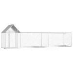 vidaXL Coteț pentru păsări, 5 x 1 x 1,5 m, oțel galvanizat