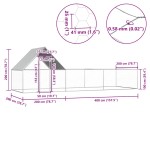 vidaXL Coteț pentru păsări, 6 x 2 x 2 m, oțel galvanizat vidaXL Coteț pentru păsări, 6 x 2 x 2 m, oțel galvanizat