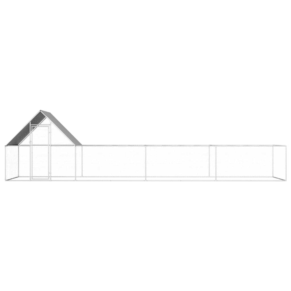 vidaXL Coteț pentru păsări, 8 x 2 x 2 m, oțel galvanizat