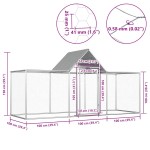 vidaXL Coteț pentru păsări, 3 x 1 x 1,5 m, oțel galvanizat vidaXL Coteț pentru păsări, 3 x 1 x 1,5 m, oțel galvanizat