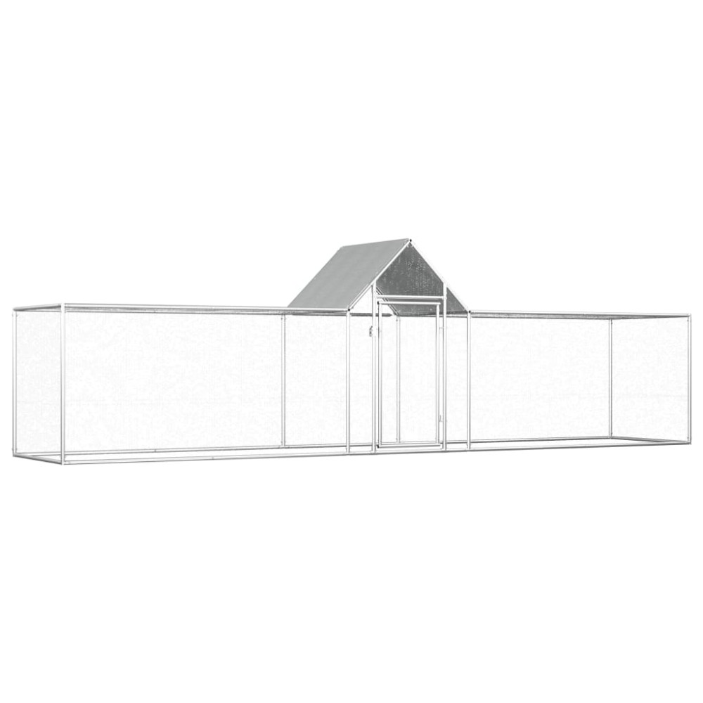 vidaXL Coteț pentru păsări, 5 x 1 x 1,5 m, oțel galvanizat