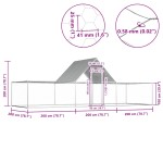 vidaXL Coteț pentru păsări, 6 x 2 x 2 m, oțel galvanizat vidaXL Coteț pentru păsări, 6 x 2 x 2 m, oțel galvanizat