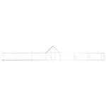 vidaXL Coteț pentru păsări, 14 x 2 x 2 m, oțel galvanizat
