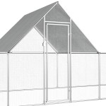 vidaXL Coteț pentru păsări, 14 x 2 x 2 m, oțel galvanizat