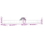 vidaXL Coteț pentru păsări, 14 x 2 x 2 m, oțel galvanizat