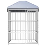 vidaXL Padoc de exterior cu acoperiș pentru câini, 150x150x200 cm vidaXL Padoc de exterior cu acoperiș pentru câini, 150x150x200 cm