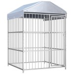 vidaXL Padoc de exterior cu acoperiș pentru câini, 150x150x200 cm vidaXL Padoc de exterior cu acoperiș pentru câini, 150x150x200 cm