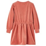 Rochie pentru copii cu mâneci lungi, roz mediu, 104