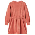 Rochie pentru copii cu mâneci lungi, roz mediu, 128
