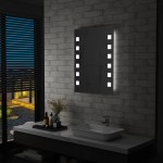 vidaXL Oglindă cu LED de perete de baie, 60 x 80 cm vidaXL Oglindă cu LED de perete de baie, 60 x 80 cm