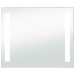 vidaXL Oglindă cu LED de perete pentru baie, 60 x 50 cm vidaXL Oglindă cu LED de perete pentru baie, 60 x 50 cm
