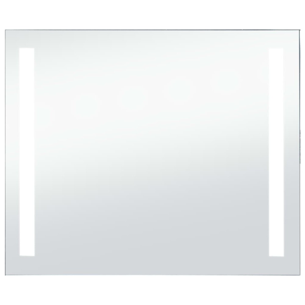 vidaXL Oglindă cu LED de perete pentru baie, 80 x 60 cm